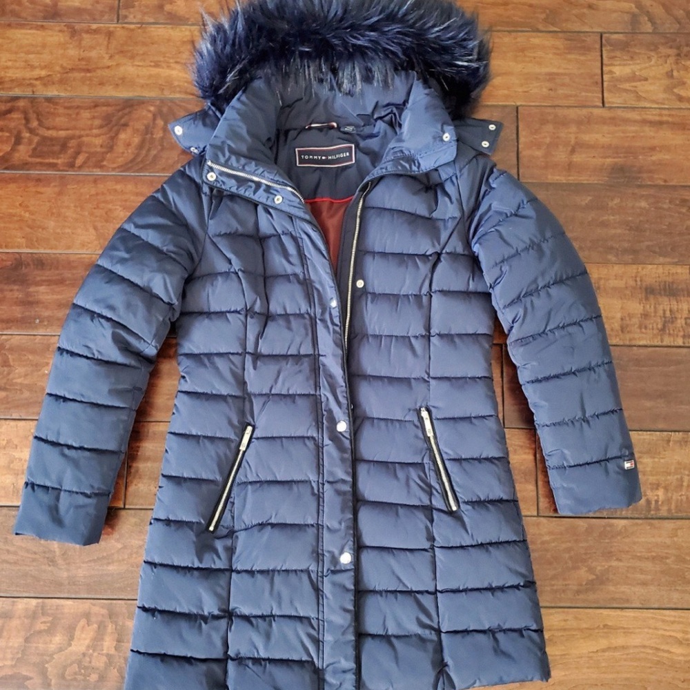 Tommy Hilfiger Women's Blue Puffer Coat